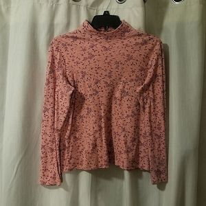 Laura Scott Floral Turtle Neck